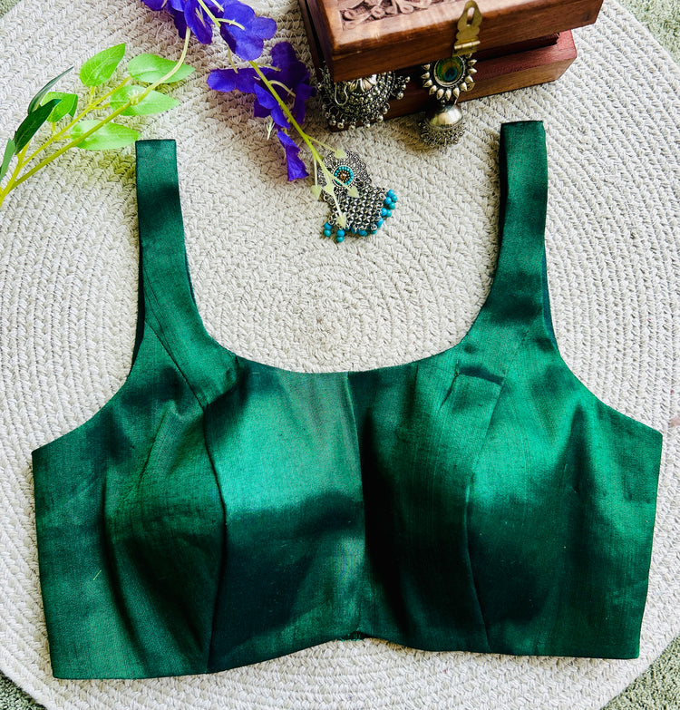 Green Tissue Designer Blouse