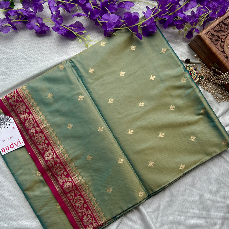 Silt Green Soft Silk Sareei