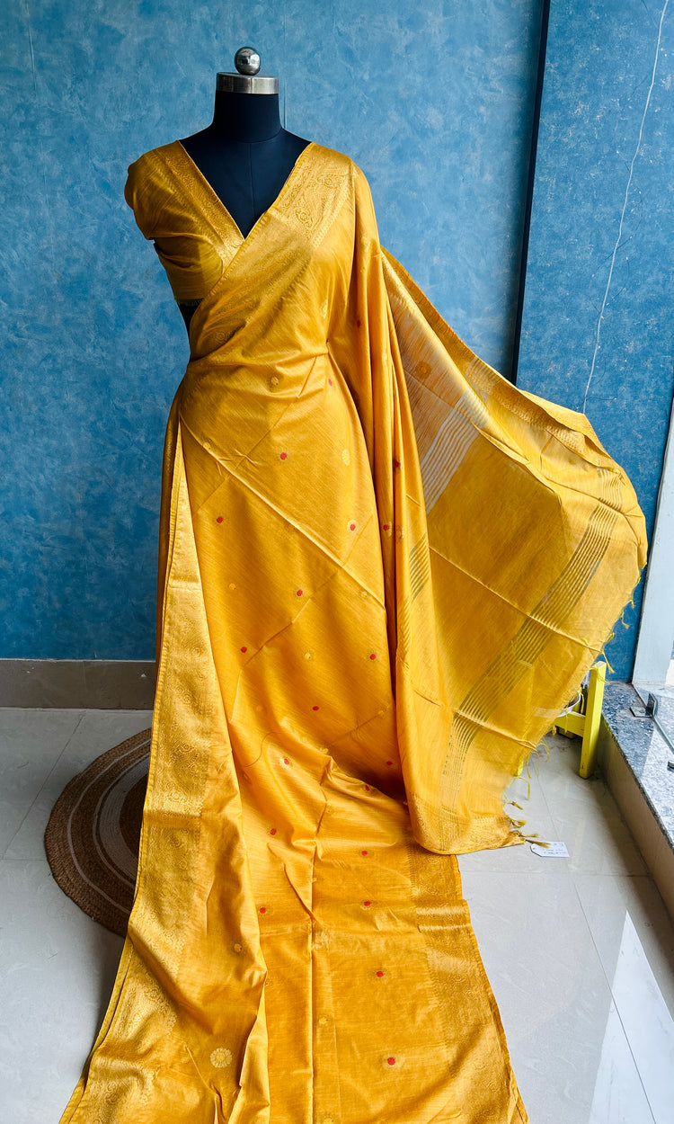 Golden Yellow SICO Woven Sari