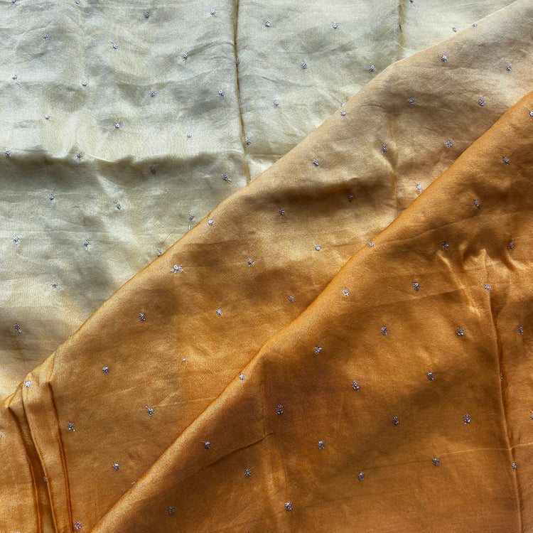 Mustard Dual Shades Tissue Fabric