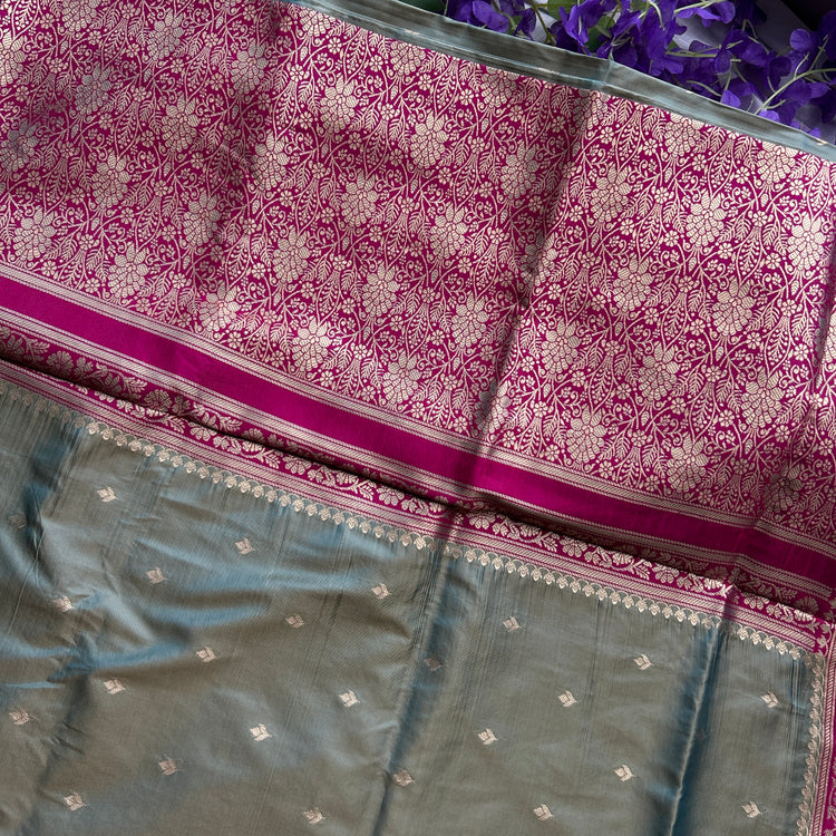 Silt Green Soft Silk Sareei