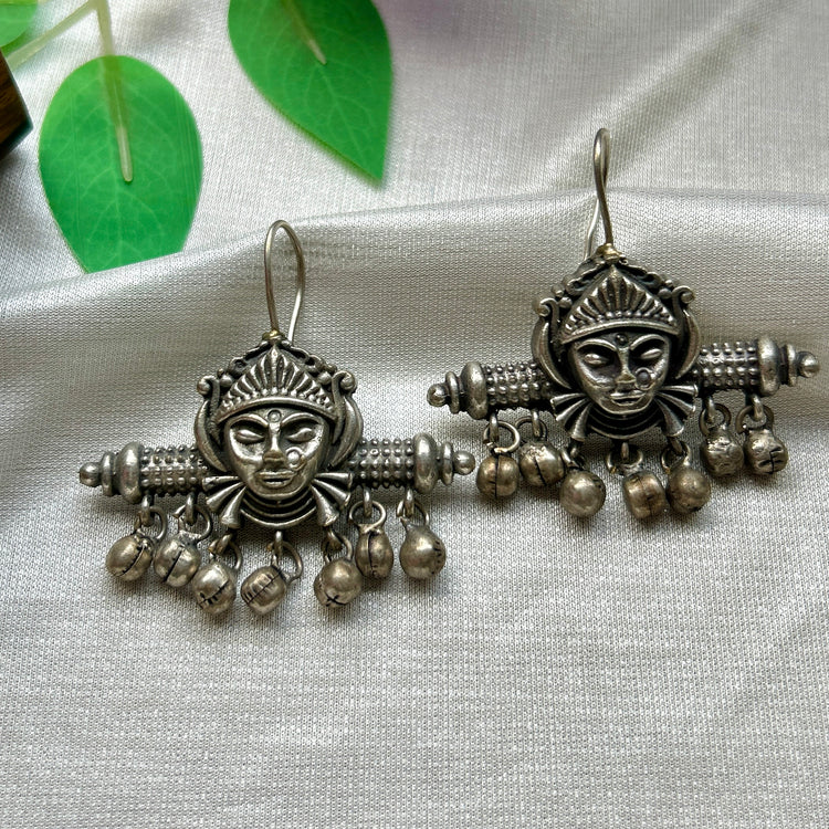 The Devi Durga Mukh Hook Earrings