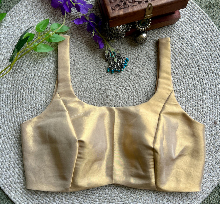 Golden Tissue Designer Blouse