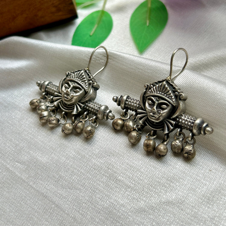 The Devi Durga Mukh Hook Earrings