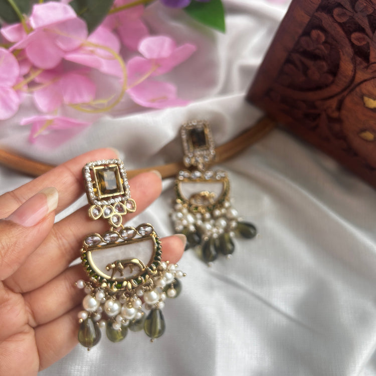 Naayaab- Gold Plated Olive Earrings