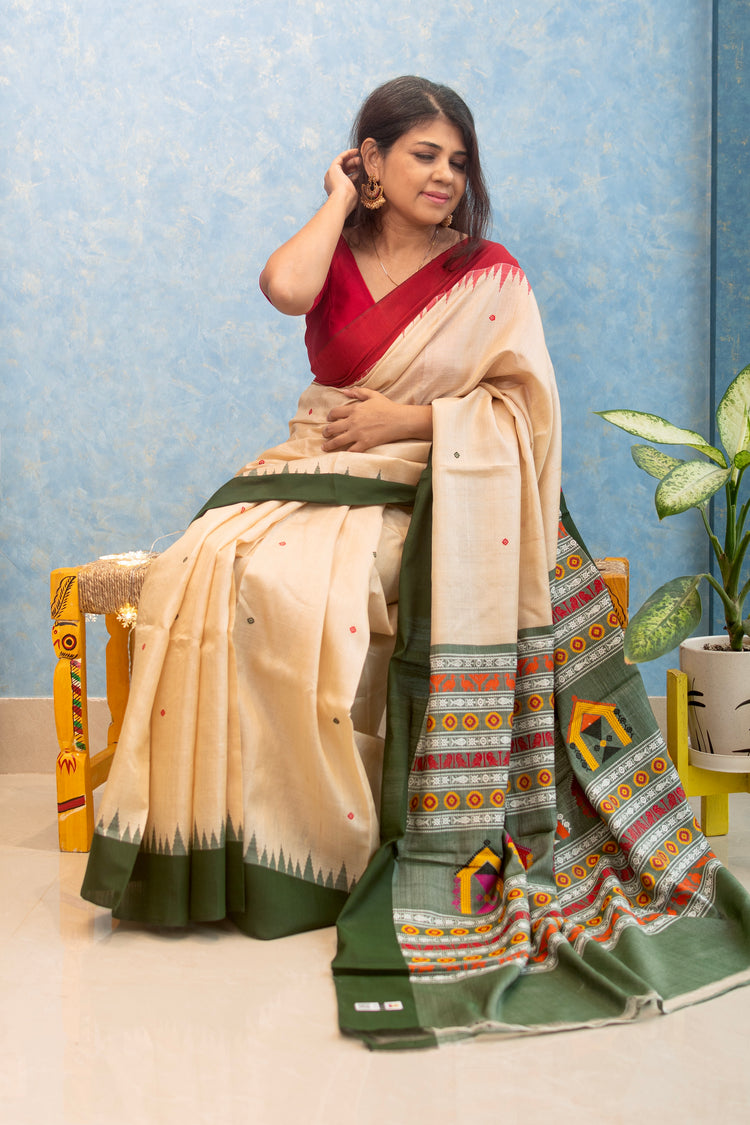 Off White Dolabedi Pure Tusser Silk