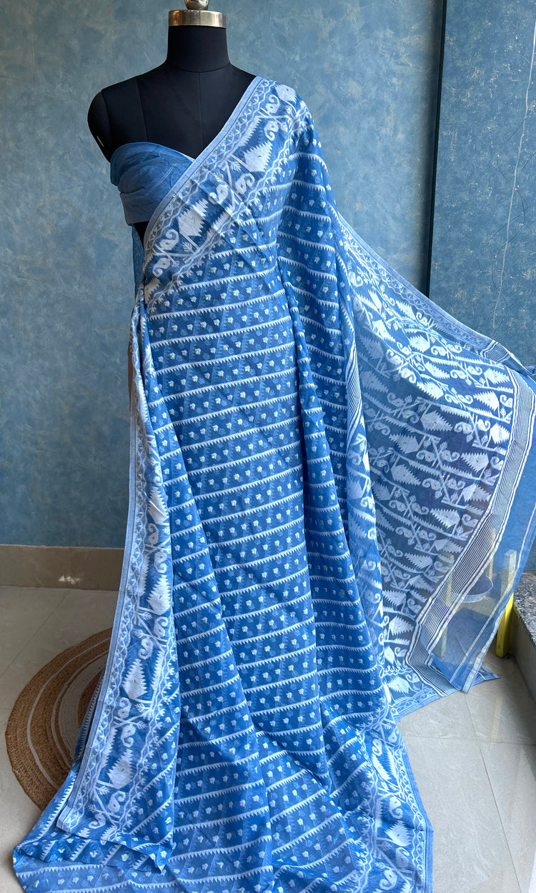 Powder Blue Dhakai Jamdani
