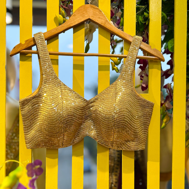 Golden sequin Designer Blouse