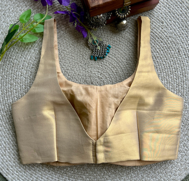 Golden Tissue Designer Blouse