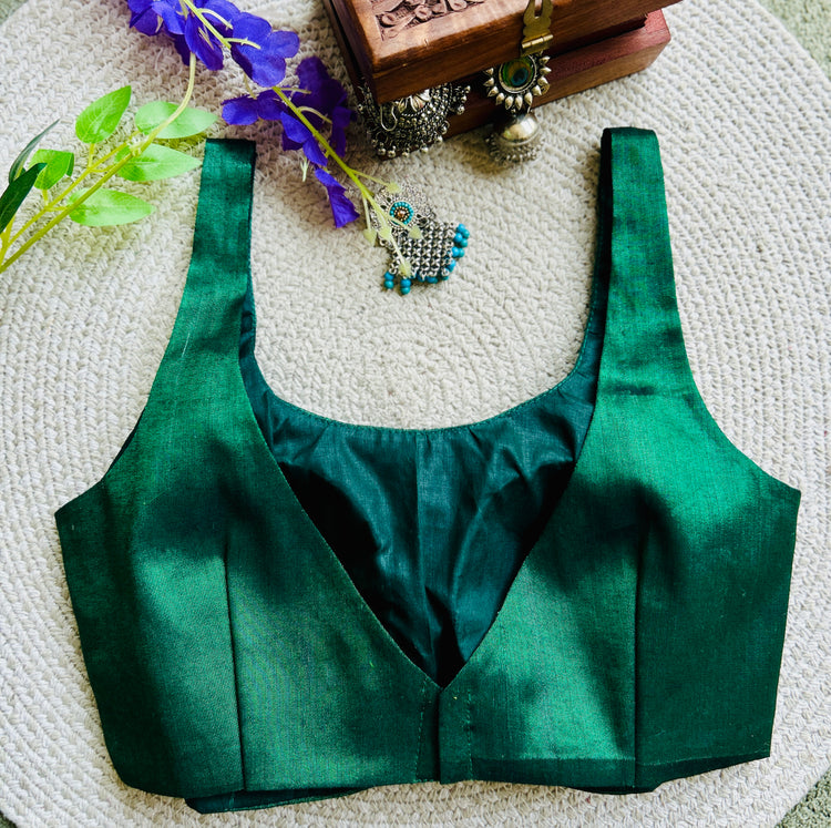 Green Tissue Designer Blouse