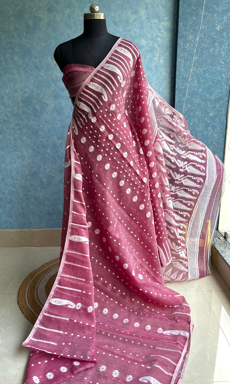 Rosewood Soft Dhakai Jamdani
