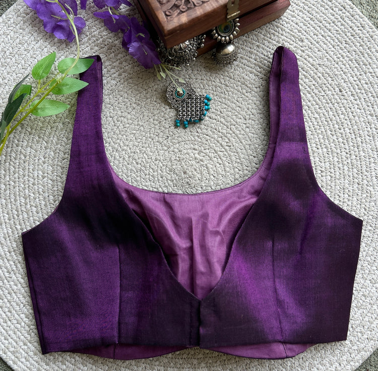 Purple Tissue Designer Blouse