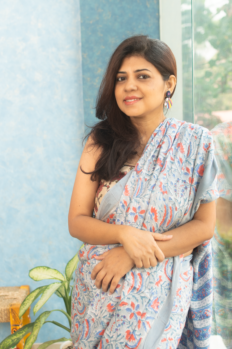 SCREEN PRINT MODAL SILK SARI