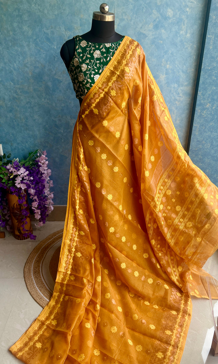 Honey Mustard Soft Dhakai Jamdani