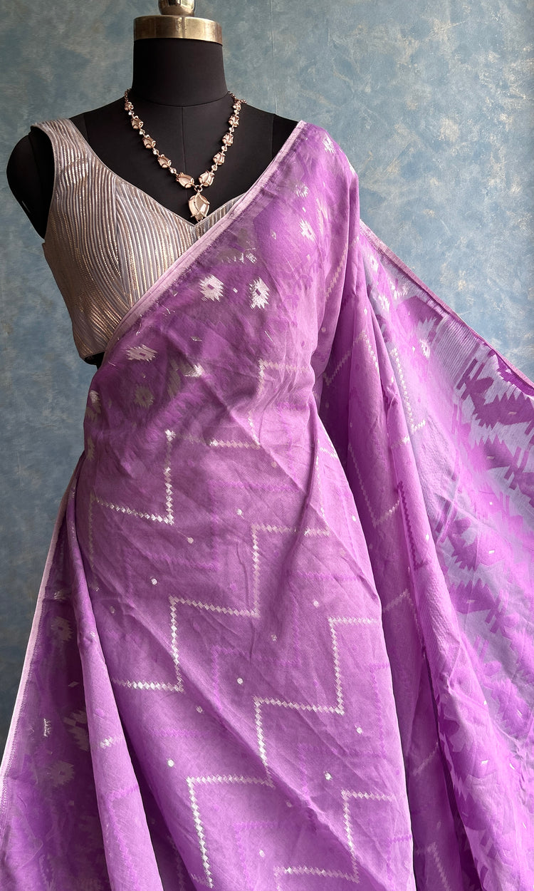 Purple Soft Dhakai Jamdani