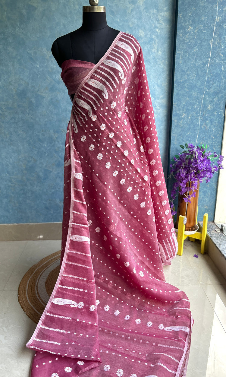 Rosewood Soft Dhakai Jamdani