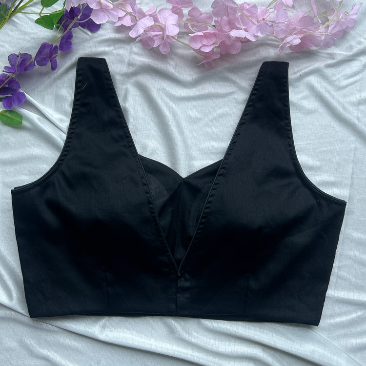 Black Mirror Work Cotton Blouse