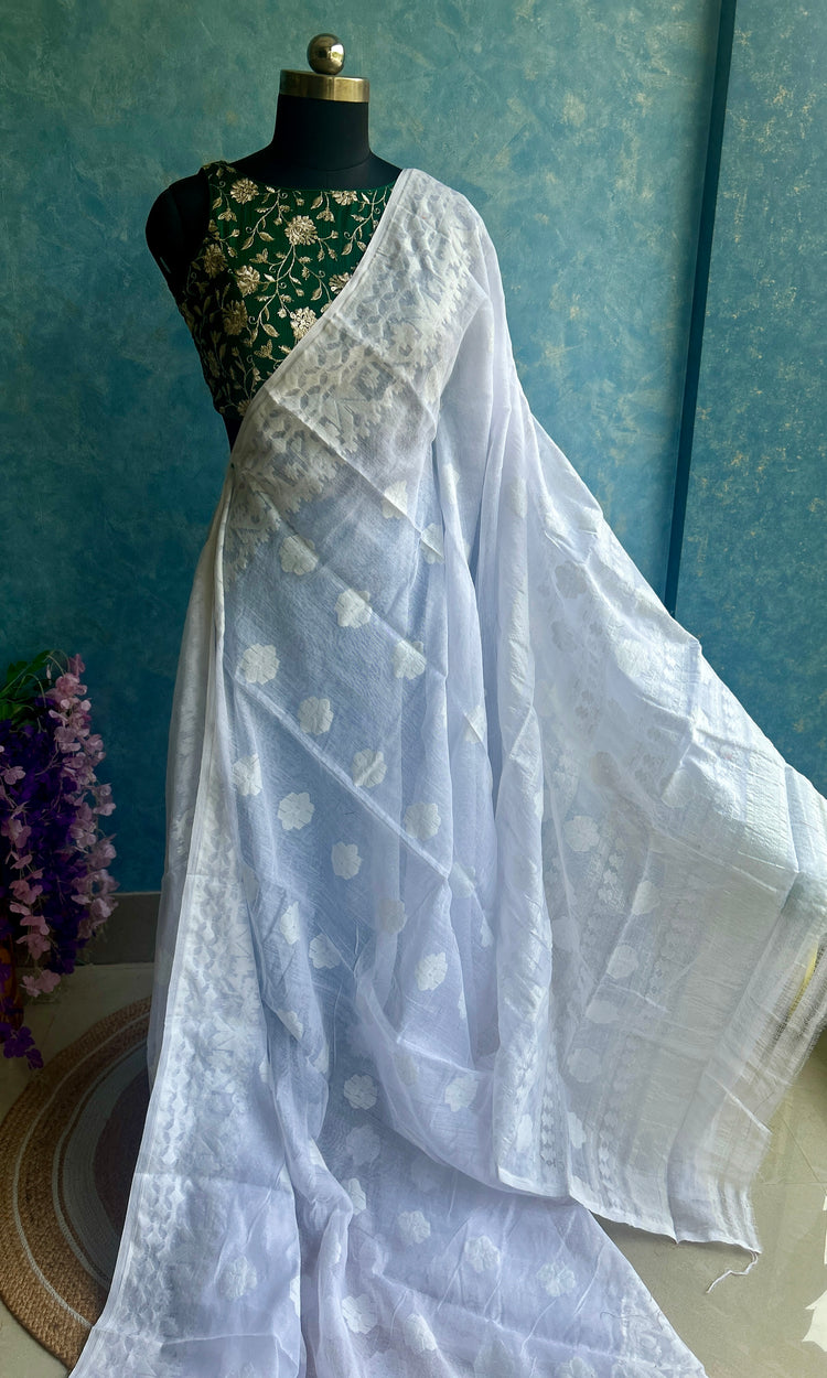 White Soft Dhakai Jamdani