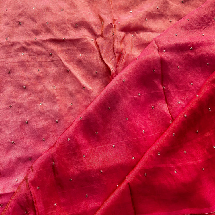 Red Dual Shades Tissue Fabric