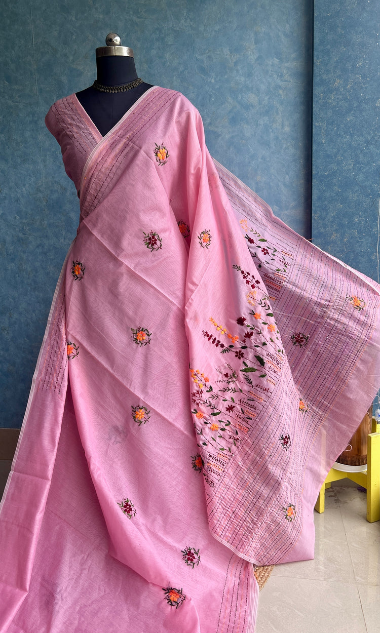 Phulkari- Pastel Pink -Hand Thread Work