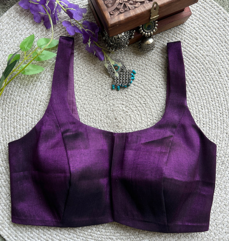 Purple Tissue Designer Blouse