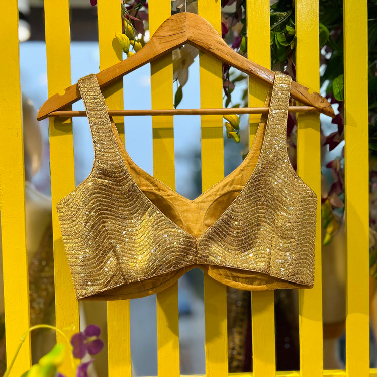 Golden sequin Designer Blouse