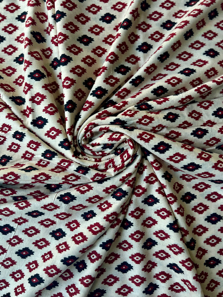 Ikkat Printed Cotton Fabric