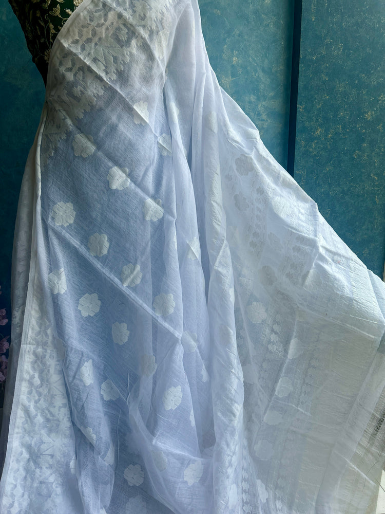 White Soft Dhakai Jamdani