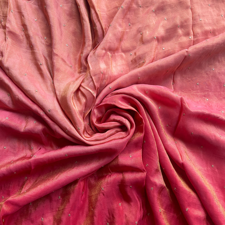 Red Dual Shades Tissue Fabric