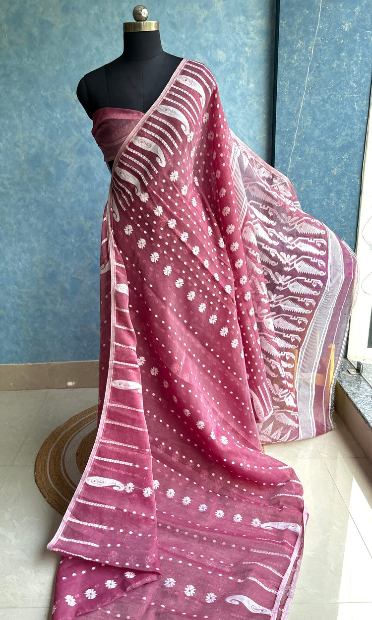 Rosewood Soft Dhakai Jamdani