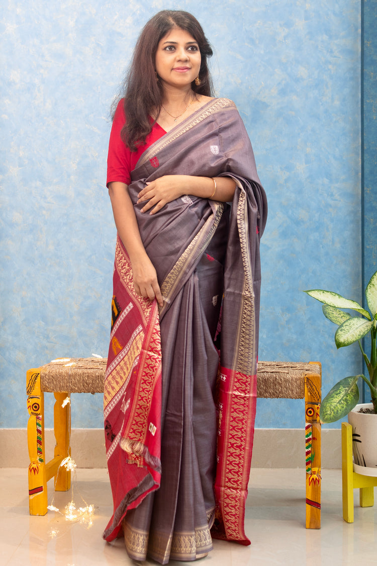 Graphite Dolabedi Pure Tusser Silk