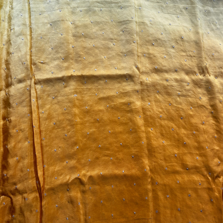 Mustard Dual Shades Tissue Fabric