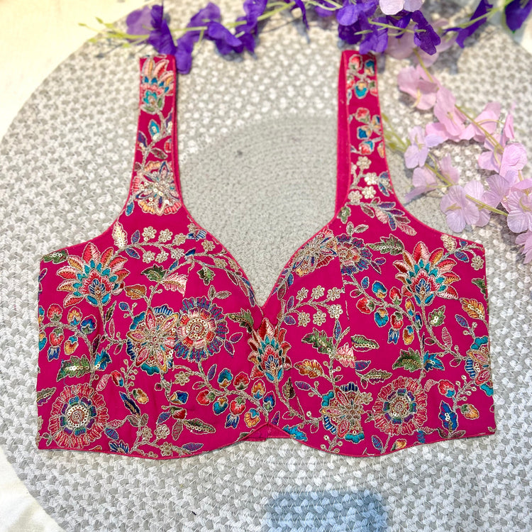 Pink Embroidery Designer Blouse