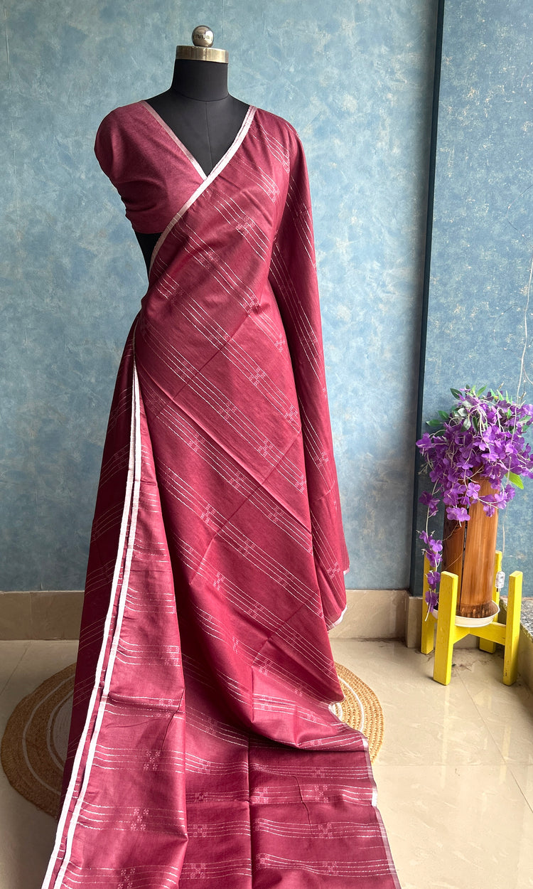Maroon SICO Woven Sari