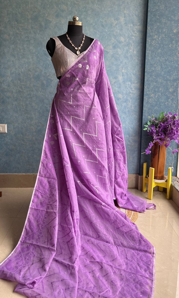 Purple Soft Dhakai Jamdani