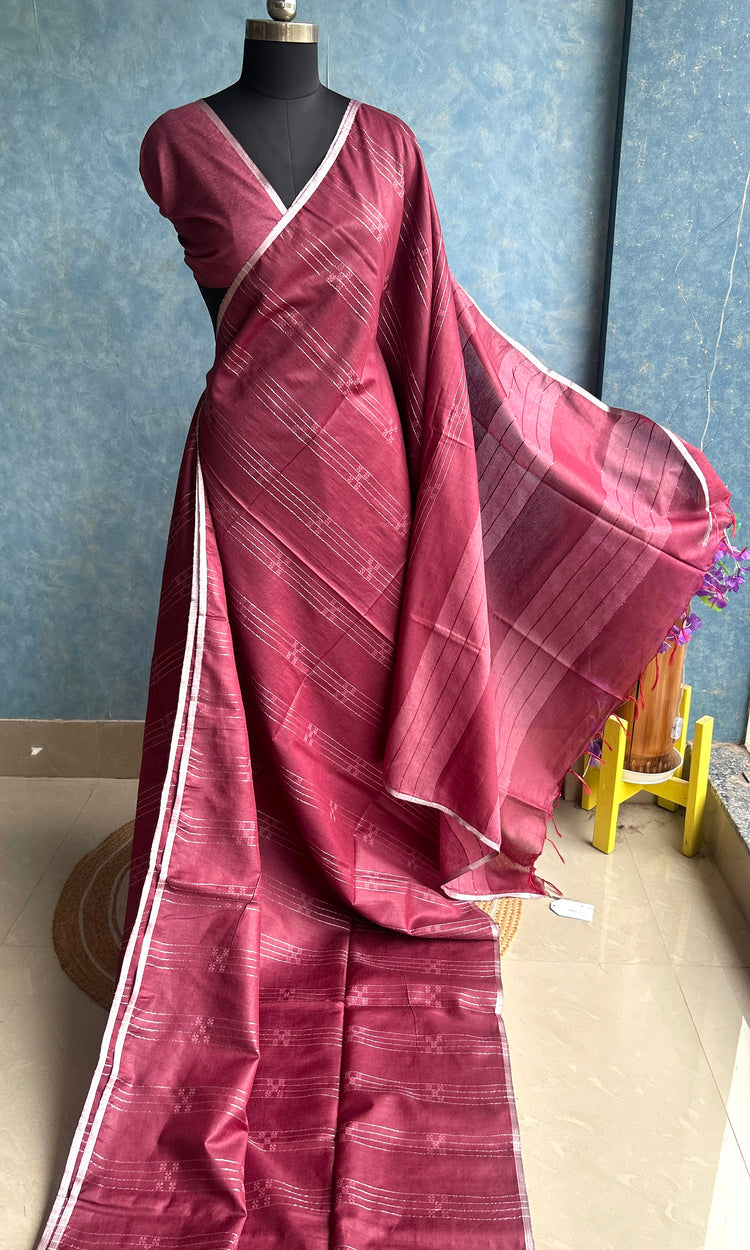 Maroon SICO Woven Sari