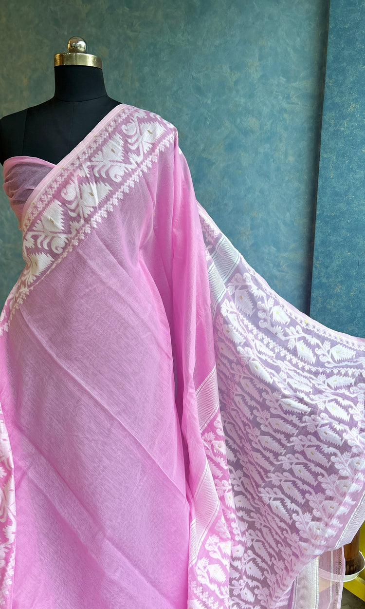 Lavender Pink Dhakai Jamdani
