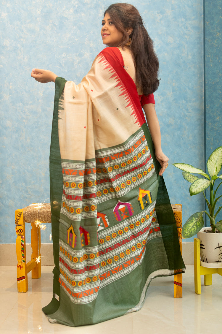 Off White Dolabedi Pure Tusser Silk