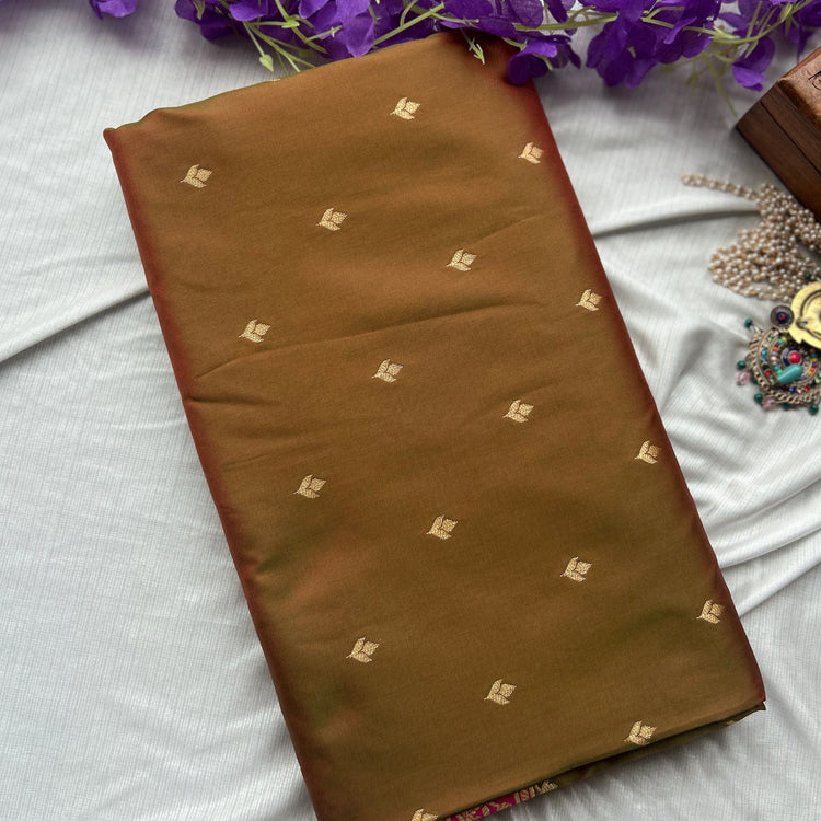 Olive Soft Silk Sareei