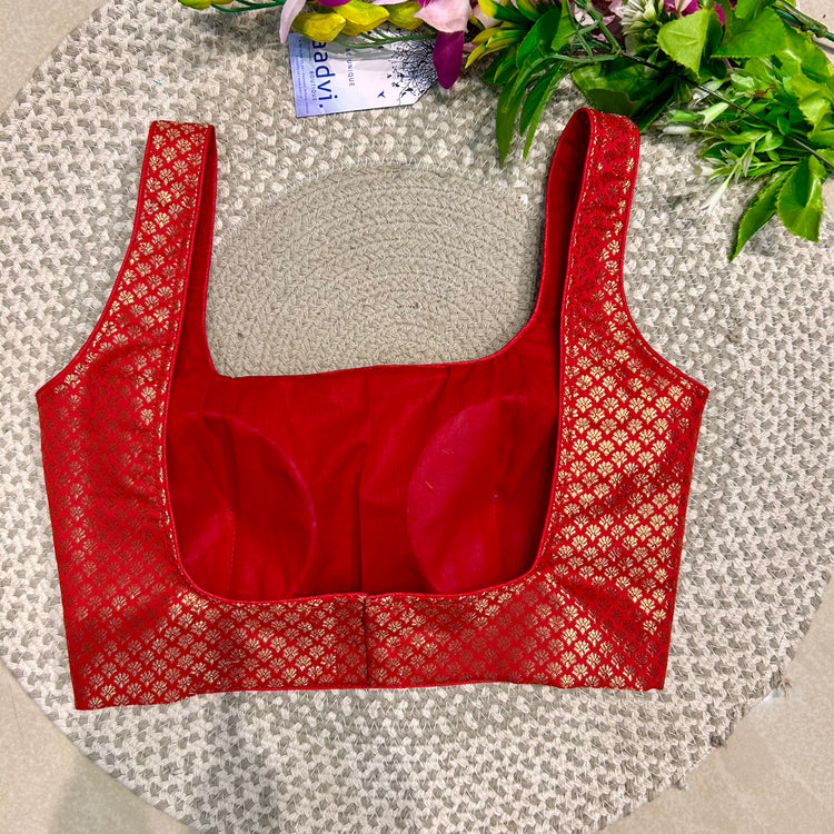 Brocade Red Designer Blouse