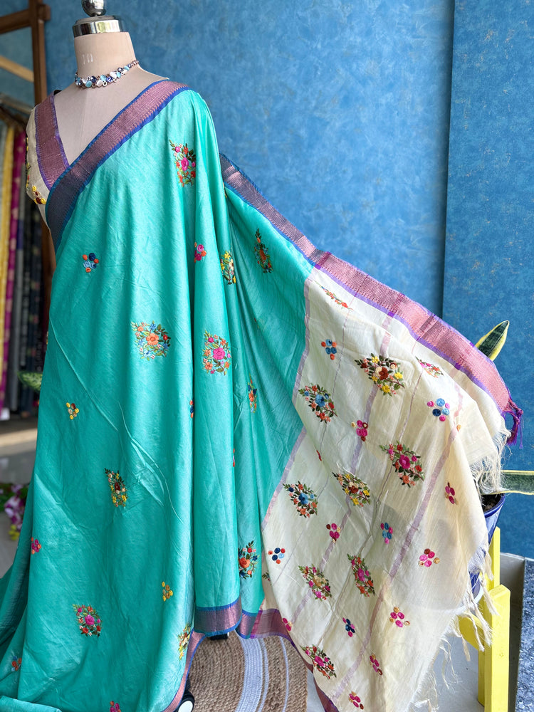 Caribbean Embroidery Sari