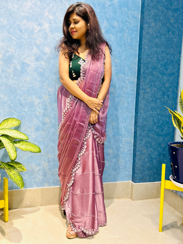 Cutdana Hand Embroidery on Jimmy Choo Sari