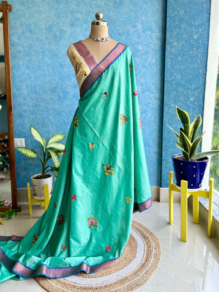 Caribbean Embroidery Sari