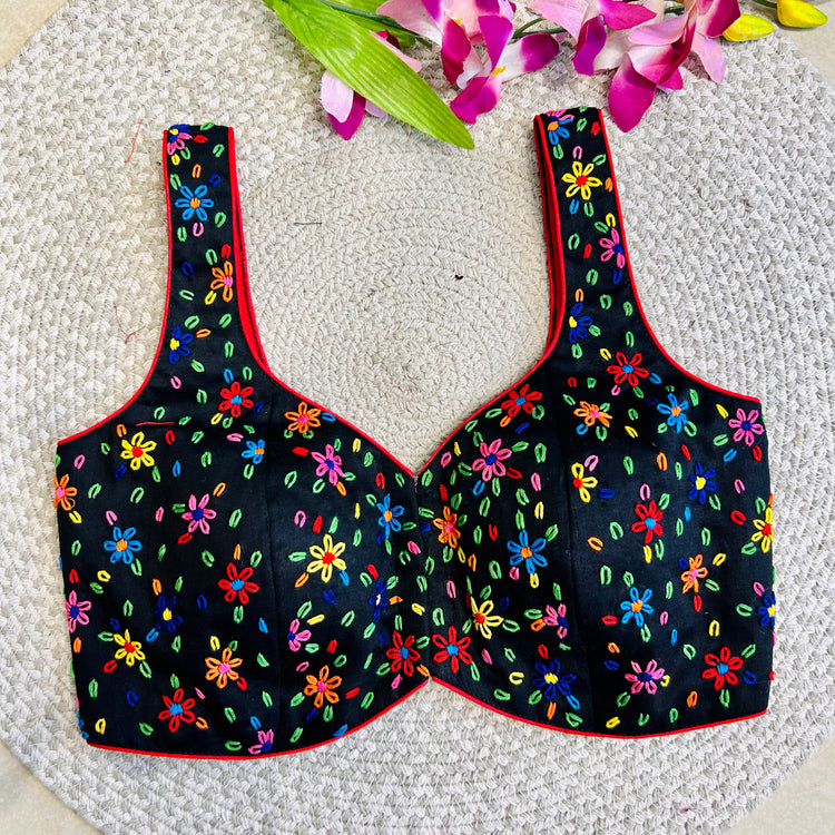 Black Embroidery Designer Blouse