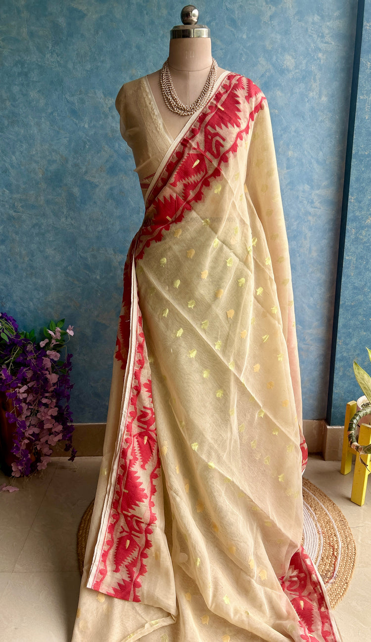 Golden Soft Dhakai Jamdani