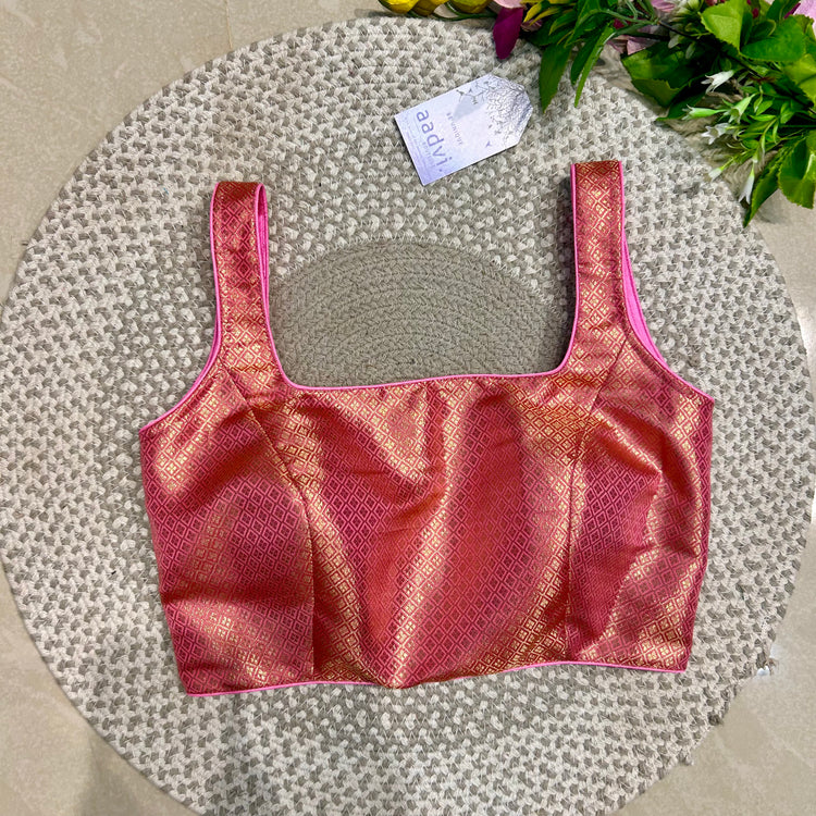 Brocade Flamingo Designer Blouse