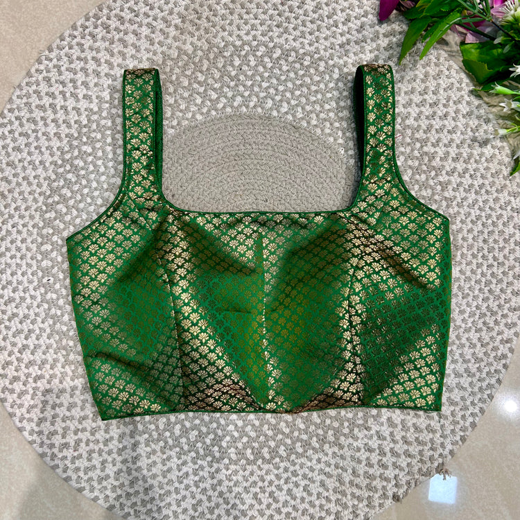 Brocade Green Designer Blouse