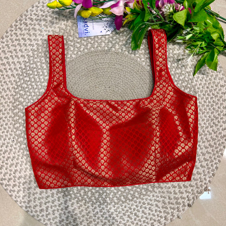 Brocade Red Designer Blouse