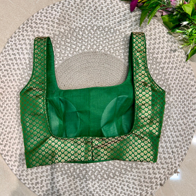 Brocade Green Designer Blouse