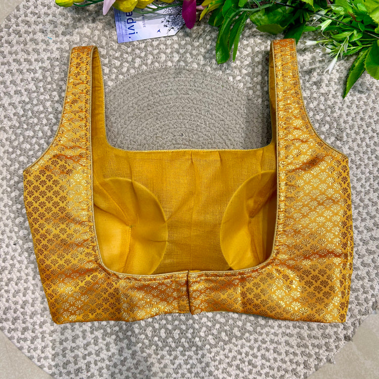 Brocade Yellow Designer Blouse